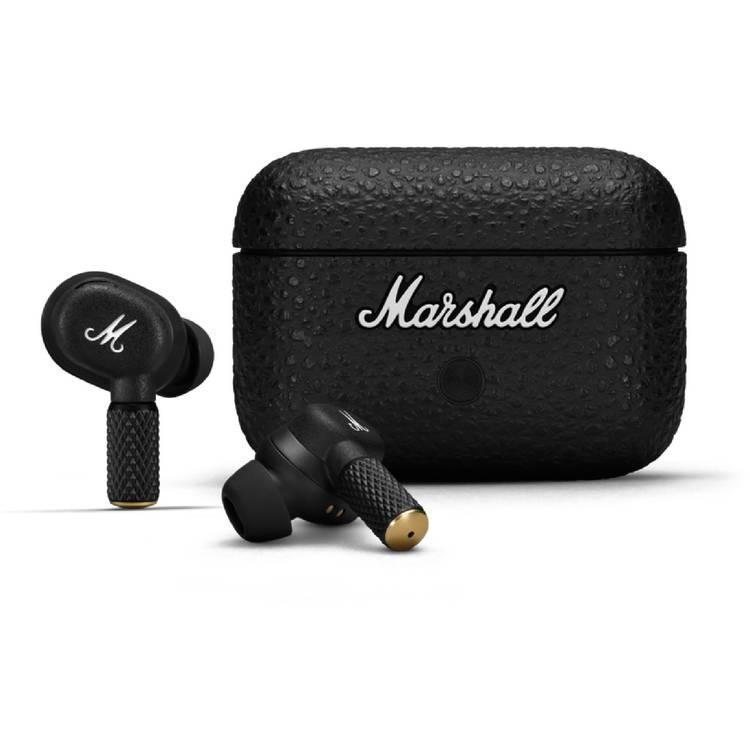 سماعات بلوتوث 10 ساعات مقاومة للماء أسود مارشال Marshall Motif II ANC True Wireless Earphones  Black