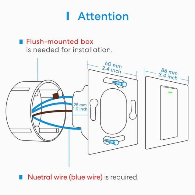 Meross Smart Two Way Light Switch - White - SW1hZ2U6MzEwNDk5MQ==