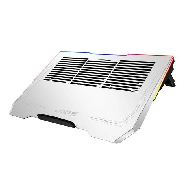 مروحة لابتوب مع تقنية Al RGB فضي بورودو Porodo Gaming Laptop Cooling Fan with Multifan and Al RGB - SW1hZ2U6MzEwNDM3Mw==