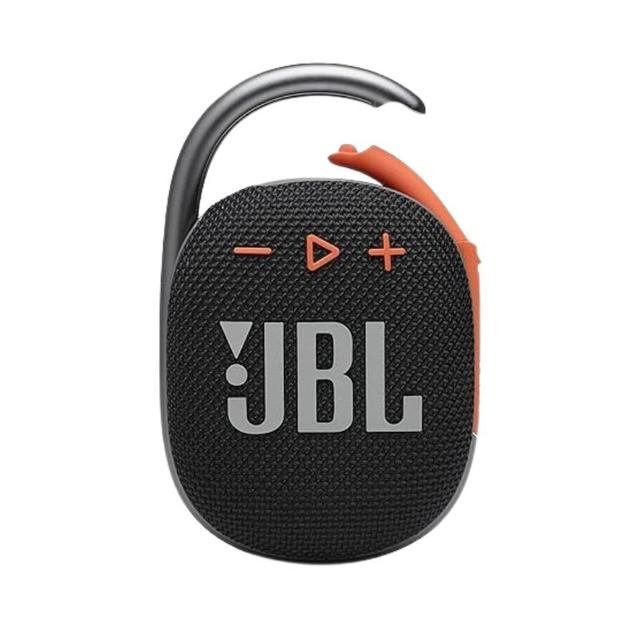 JBL Clip 4 Portable Wireless Speaker - Black/Orange - SW1hZ2U6MzEyNTY2OQ==