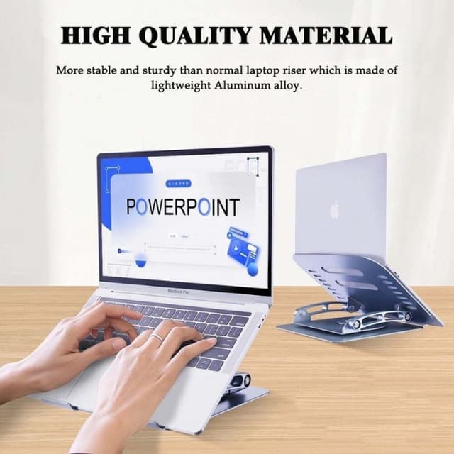 ستاند لابتوب محمول باستيك قابل للطي والدوران 360 درجة Bastec Laptop And Tablet Holder Stand