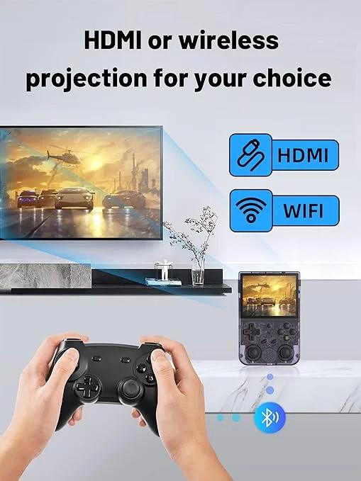 Anbernic RG353V Retro Handheld Game with Dual OS Android 11 and Linux,RG353V with 64G TF Card Pre-Installed Games Supports 5G WiFi 4.2 Bluetooth Online Fighting,Streaming and HDMI - SW1hZ2U6MzEyNDQyMQ==