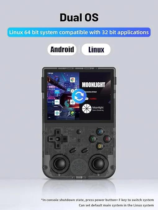 جهاز العاب محمول قيمنج كونسل ريترو انبيرنيك 64 جيجا بايت 3200 مللي أمبير Anbernic RG353V Retro Handheld Game Console - SW1hZ2U6MzEyNDQwNg==