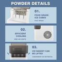 صانعة ثلج منزلية دي اس بي 1.4 لتر 165 واط Dsp KD8001 Ice Maker Machine