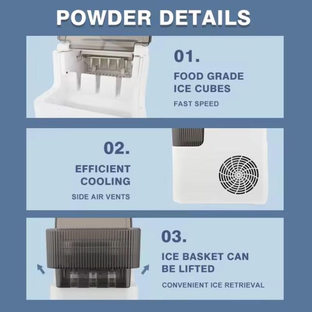 صانعة ثلج منزلية دي اس بي 1.4 لتر 165 واط Dsp KD8001 Ice Maker Machine