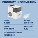 صانعة ثلج منزلية دي اس بي 1.4 لتر 165 واط Dsp KD8001 Ice Maker Machine