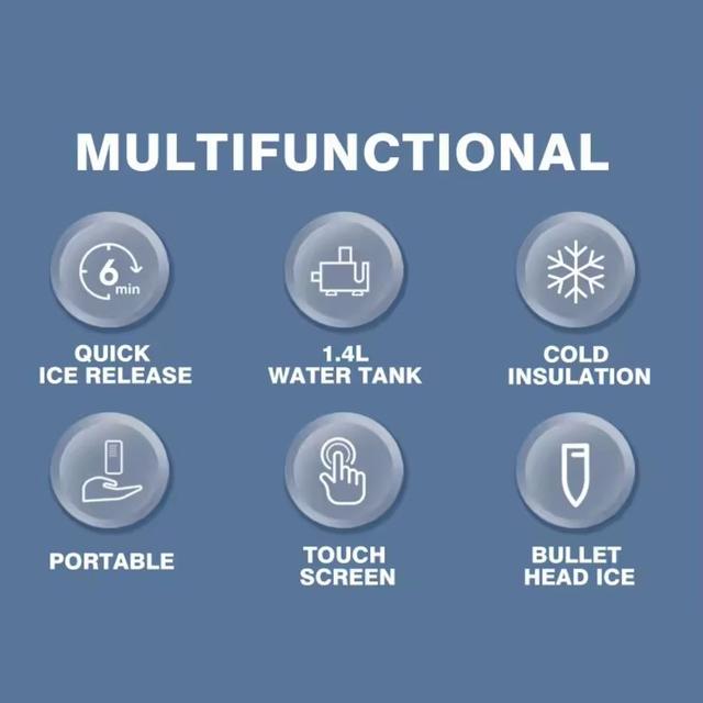 صانعة ثلج منزلية دي اس بي 1.4 لتر 165 واط Dsp KD8001 Ice Maker Machine