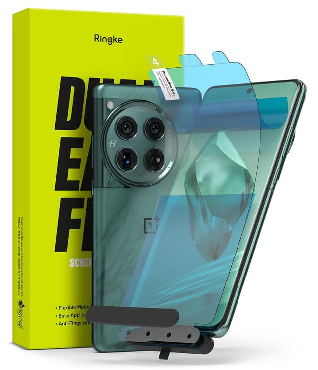 لاصقة حماية الشاشة أربع طبقات لجهاز ون بلس 12 قطعتين رينجكي Ringke Dual Easy Film Compatible with OnePlus 12 Screen Protector