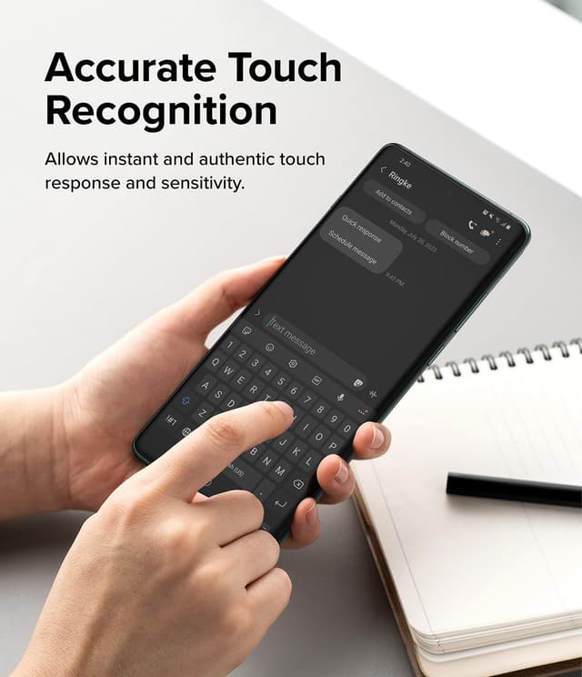 لاصقة حماية الشاشة أربع طبقات لجهاز ون بلس 12 قطعتين رينجكي Ringke Dual Easy Film Compatible with OnePlus 12 Screen Protector