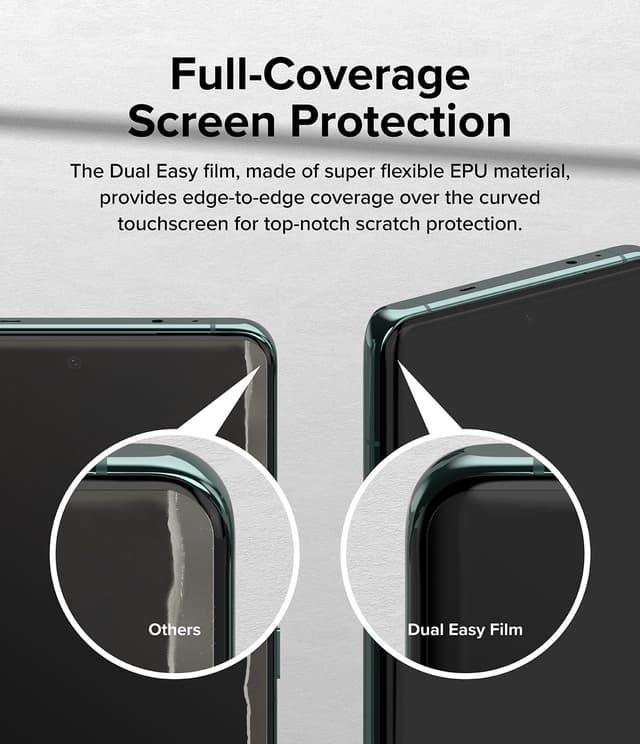 لاصقة حماية الشاشة أربع طبقات لجهاز ون بلس 12 قطعتين رينجكي Ringke Dual Easy Film Compatible with OnePlus 12 Screen Protector