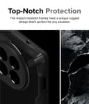 كفر حماية موبايل ون بلس 12 أسود وشفاف رينجكي Ringke Fusion-X Case Compatible with OnePlus 12