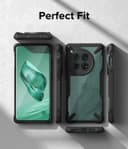 كفر حماية موبايل ون بلس 12 أسود وشفاف رينجكي Ringke Fusion-X Case Compatible with OnePlus 12