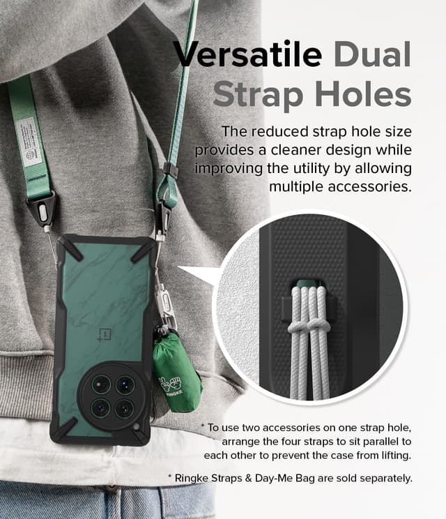 كفر حماية موبايل ون بلس 12 أسود وشفاف رينجكي Ringke Fusion-X Case Compatible with OnePlus 12