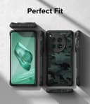 كفر حماية موبايل ون بلس 12 أسود مموه رينجكي Ringke Fusion-X Case Compatible with OnePlus 12