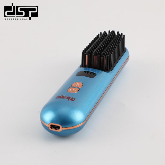 مشط حراري للشعر دي اس بي 2600 مللي أمبير 5 اعدادات حرارة Dsp Cordless Hair Straightener Brush