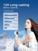 مروحة صغيرة يدوية قابلة للطي 3600 مللي أمبير 5 سرعات Mini Handheld Portable Fan