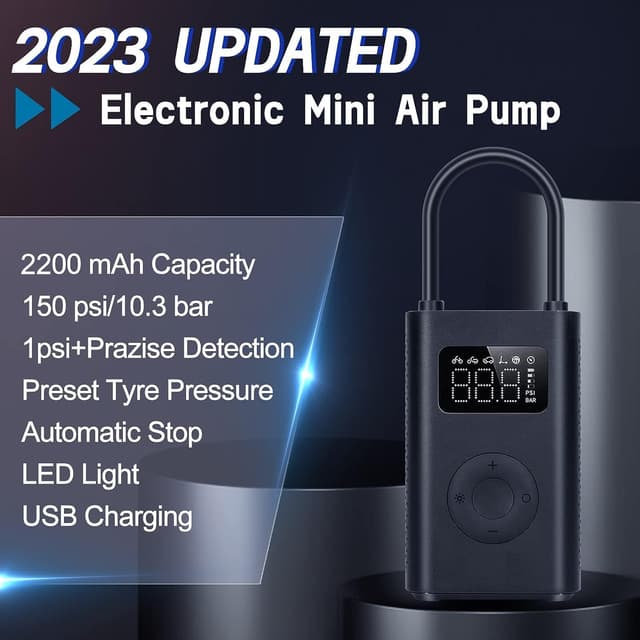 عباية هواء منفاخ هواء كفرات شاومي  2000 مللي أمبير 150 بي اس اي Xiaomi Portable Electric Air Compressor 2 - 94345