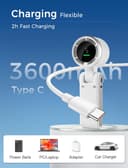 مروحة صغيرة يدوية قابلة للطي 3600 مللي أمبير 5 سرعات Mini Handheld Portable Fan