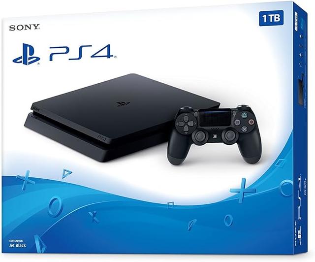 سوني 4 سليم مجدد 1 تيرابايت أسود سوني Renewed Sony Playstation 4 Slim 1Tb Console