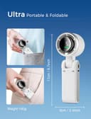 مروحة صغيرة يدوية قابلة للطي 3600 مللي أمبير 5 سرعات Mini Handheld Portable Fan