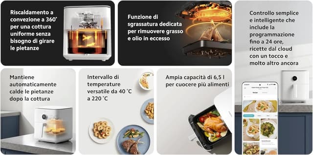 قلاية هوائية شاومي 6.5 لتر 1800 واط Xiaomi Smart Air Fryer