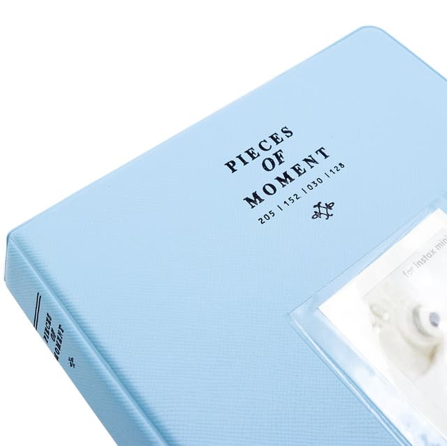 O Ozone 128 Pockets Card Size Pockets Fujiflims Mini Photo Album for Fujifilm Instax Mini 9 7s 8 8+ 25 26 50s 70 90 Instant Camera Name Card, Photo Book (Light Blue)