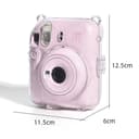 كفر كاميرا فوجي 12 ميني مع استيكرات وحزام رقبة أوزون زهري O Ozone Camera Clear Case Compatible with Fujifilm Mini 12 Instant Camera