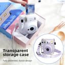 كفر كاميرا فوجي 12 ميني مع استيكرات وحزام رقبة أوزون زهري O Ozone Camera Clear Case Compatible with Fujifilm Mini 12 Instant Camera