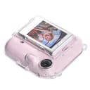 كفر كاميرا فوجي 12 ميني مع استيكرات وحزام رقبة أوزون زهري O Ozone Camera Clear Case Compatible with Fujifilm Mini 12 Instant Camera