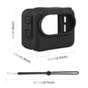 O Ozone Silicone Case Compatible with Insta360 GO 3, Soft Carrying Case with Lens Cover Cap & Wrist Strap |Anti-drop Protective Accessories Cover for Insta360 GO 3 Action Camera Accessories- Black