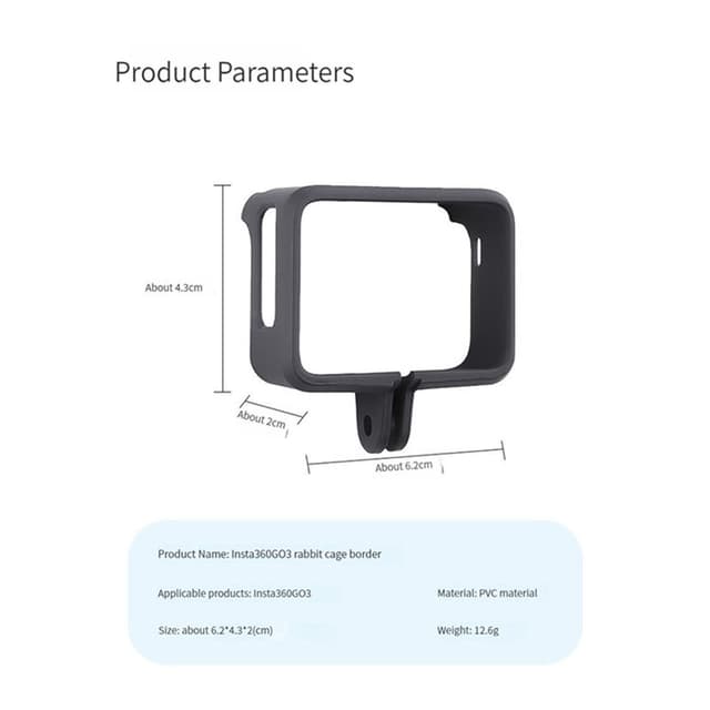 حامل كاميرا انستا 360 جو 3 أوزون O Ozone Protective Housing Case Compatible for Insta360 Go3 Accessories