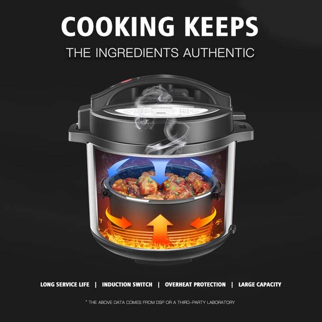 قدر ضغط كهربائي 6 لتر دي اس بي 1000 واط Dsp Professional Electric Pressure Cooker