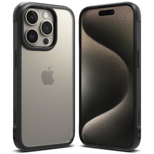 Ringke Fusion Bold Compatible with iPhone 15 Pro Case Cover Firm Grip Frame Anti-Yellowing Anti-Fingerprint Frosted Hard Back Shockproof Bumper iPhone 15 Pro Back Cover - Matte Black