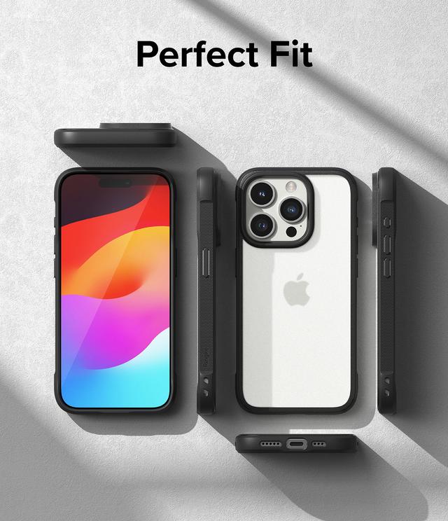 Ringke Fusion Bold Compatible with iPhone 15 Pro Case Cover Firm Grip Frame Anti-Yellowing Anti-Fingerprint Frosted Hard Back Shockproof Bumper iPhone 15 Pro Back Cover - Matte Black
