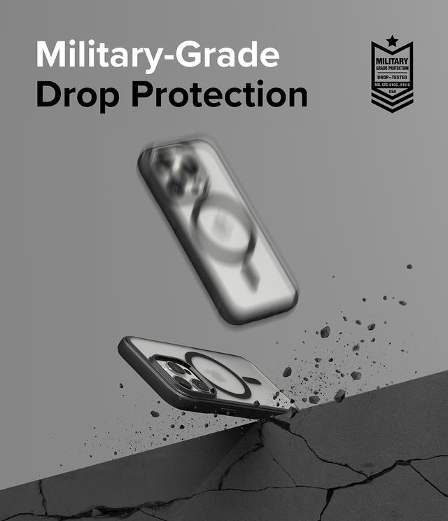 Ringke Fusion Bold Magnetic Compatible with iPhone 15 Pro Case Cover Firm Grip Frame Anti-Yellowing Anti-Fingerprint Frosted Hard Back Shockproof Bumper iPhone 15 Pro Back Cover - Matte Black