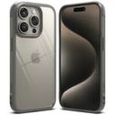 Ringke Fusion Bold Compatible with iPhone 15 Pro Max Case Cover Firm Grip Frame Anti-Yellowing Anti-Fingerprint Frosted Hard Back Shockproof Bumper iPhone 15 Pro Max Back Cover - Gray
