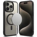 كفر ايفون 15 برو ماكس مع ماج سيف أسود مت وشفاف رينجكي Ringke Fusion Bold Magnetic Compatible with iPhone 15 Pro Max Case