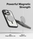 كفر ايفون 15 برو ماكس مع ماج سيف أسود مت وشفاف رينجكي Ringke Fusion Bold Magnetic Compatible with iPhone 15 Pro Max Case