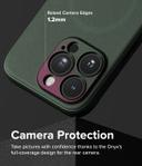 Ringke Onyx Magnetic Compatible with iPhone 15 Pro Max Case [Compatible with MagSafe] Enhanced Grip Tough Flexible TPU Shockproof Rugged TPU Bumper Drop Protection Phone Cover - Dark Green