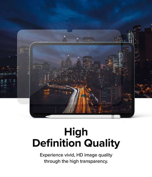 Ringke Glass [Shatterproof Coverage] Compatible with iPad 10th Generation 10.9'' (2022) Screen Protector, Multi Layer Protection Premium Quality Tempered Glass