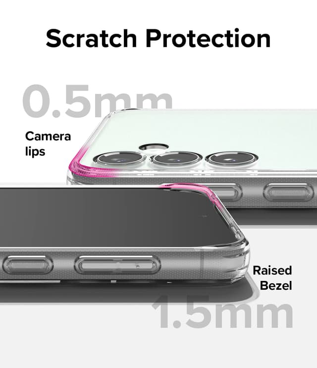 Ringke Fusion Compatible with Samsung Galaxy S23FE 5G Case (2023), Transparent Thin Hard Back Shockproof TPU Bumper Phone Cover for Galaxy S23FE - Matte Clear