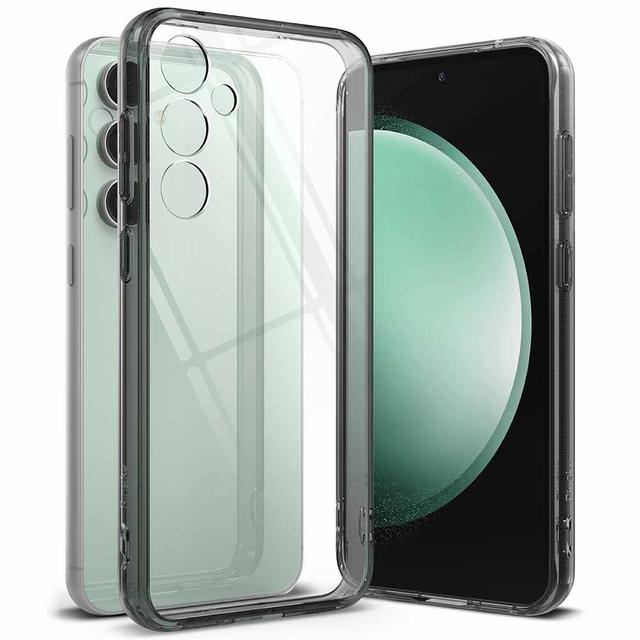 Ringke Fusion Compatible with Samsung Galaxy S23FE 5G Case (2023), Transparent Thin Hard Back Shockproof TPU Bumper Phone Cover for Galaxy S23FE - Smoke Black - SW1hZ2U6MzE4NzM1OQ==