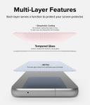 Ringke Full Cover Tempered Glass Screen Protector Compatible with Samsung S23FE, Premium 9H Hardness Shatterproof Coverage Protective Film with Installation Kit- 2 Pack - 2 Pack, W Installation Jig