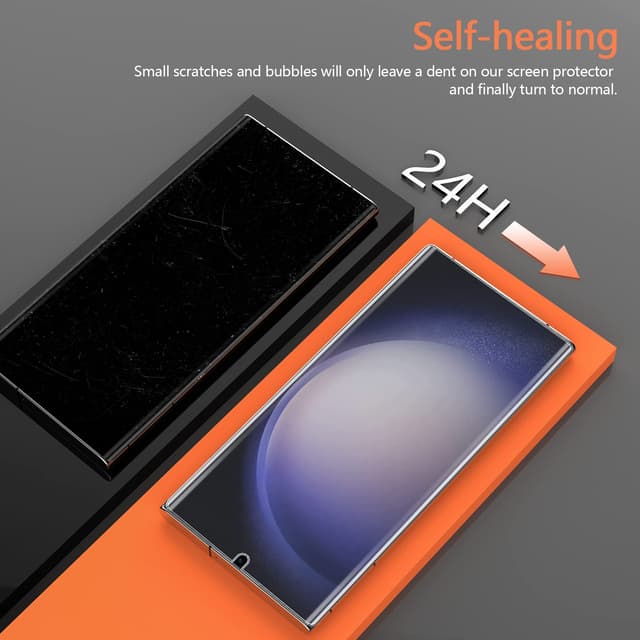 شاشة حماية سامسونج جلاكسي اس 23 الترا 5G فيلم للأمام والخلف أوزون O Ozone Screen Protector for Samsung Galaxy S23 Ultra 5G Flexible TPU Film