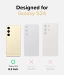 Ringke Fusion-X Compatible with Samsung Galaxy S24 5G Case (2024), Clear Hard Back with Shockproof Protective Bumper Phone Cover for Galaxy S24 - Black