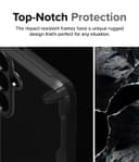 Ringke Fusion-X Compatible with Samsung Galaxy S24 5G Case (2024), Clear Hard Back with Shockproof Protective Bumper Phone Cover for Galaxy S24 - Black