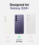 Ringke Camera Lens Frame Glass Protector Compatible with Samsung S24 Plus 5G (2024), Anti-Fingerprint Camera Lens Tempered Glass Covers and Aluminum Alloy Frames Adhesive Coating - Black