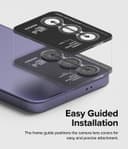 Ringke Camera Lens Frame Glass Protector Compatible with Samsung S24 Plus 5G (2024), Anti-Fingerprint Camera Lens Tempered Glass Covers and Aluminum Alloy Frames Adhesive Coating - Black