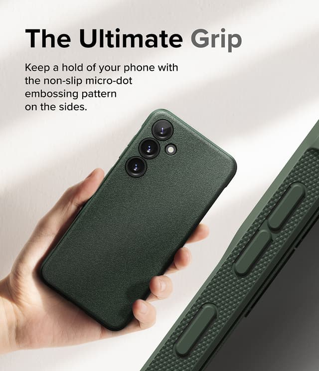 Ringke Onyx Compatible with Samsung Galaxy S24 Plus 5G Case (2024), Rugged Shockproof Non-Slip TPU Slim Thin Phone Cover for Galaxy S24 Plus- Dark Green
