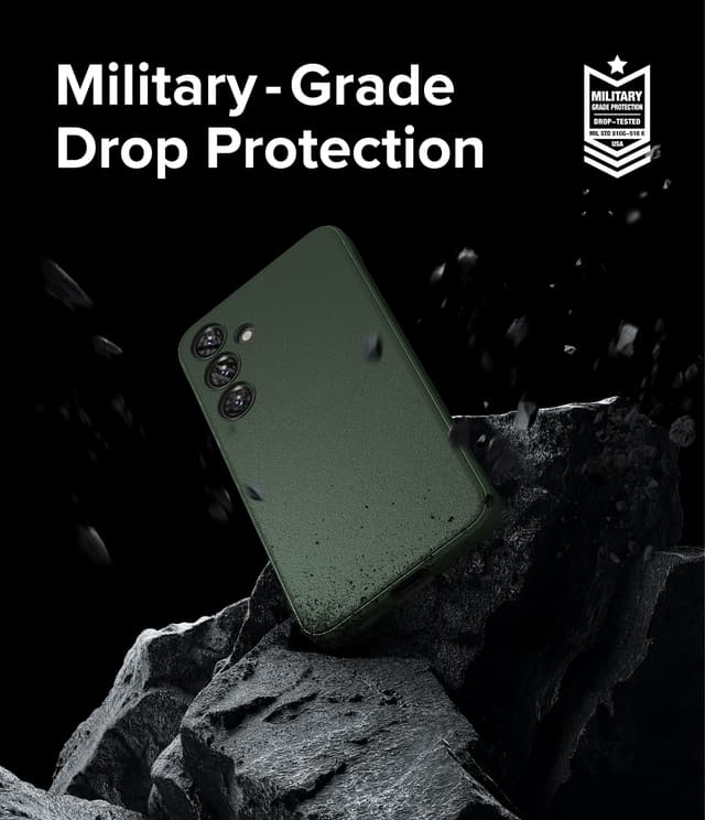 Ringke Onyx Compatible with Samsung Galaxy S24 Plus 5G Case (2024), Rugged Shockproof Non-Slip TPU Slim Thin Phone Cover for Galaxy S24 Plus- Dark Green